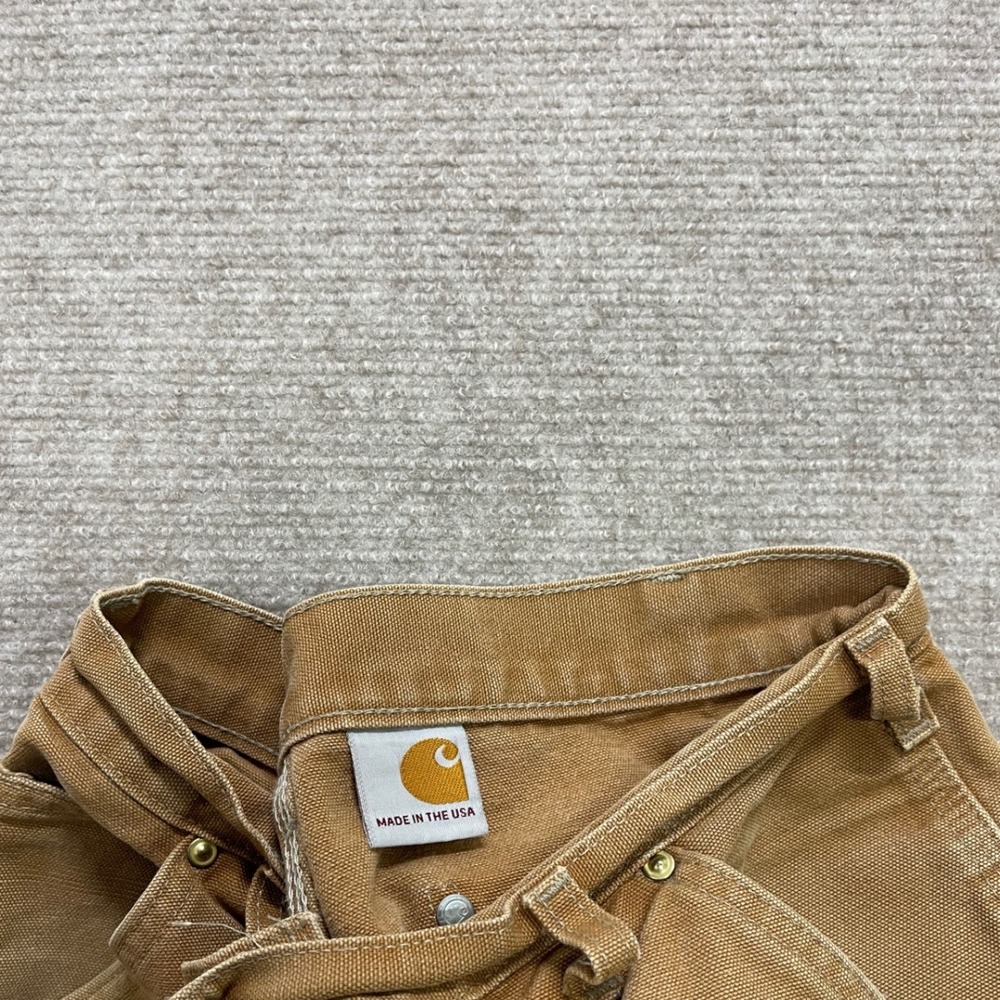 Carhartt Double Knee Pants Made In USA  B01 BRN Size 34x30 Union Made Distressed - Picture 4 of 9